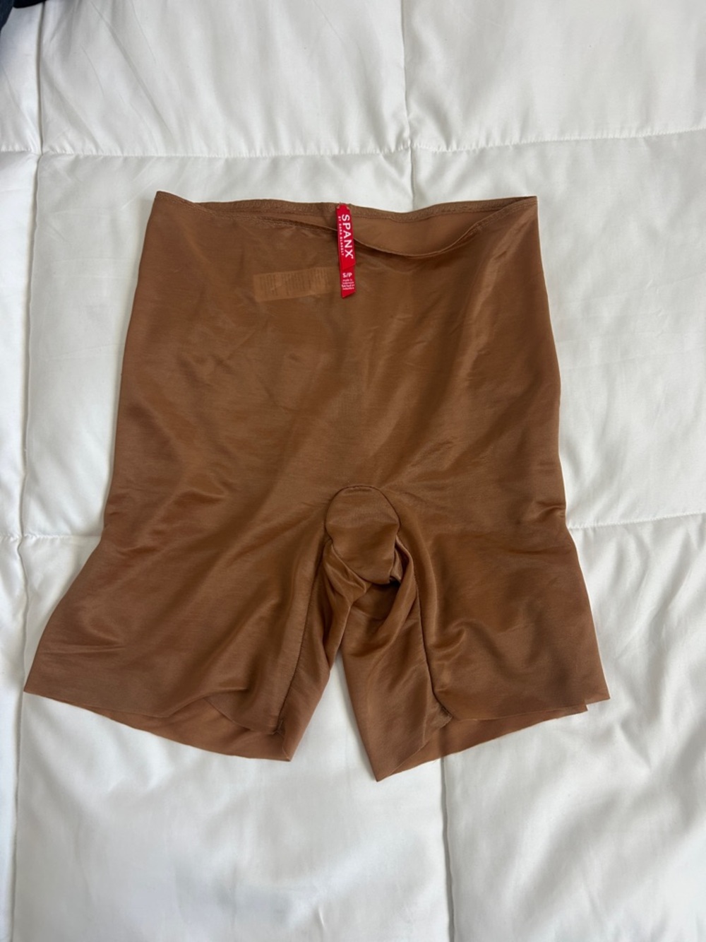 Spanx. Britches Mid thigh Shorts in brown. Small